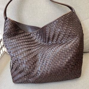 Cole Haan Woven Leather Hobo Bag